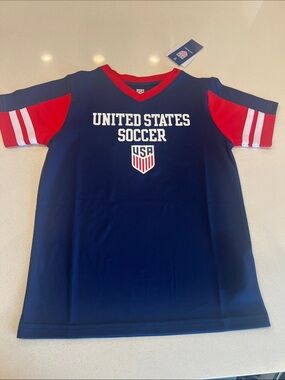 World Cup FIFA Soccer Kids' United States Soccer Tee - Navy & Red --